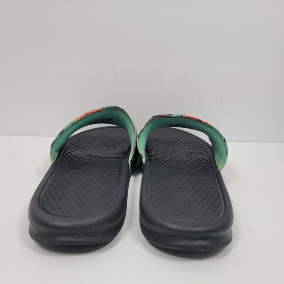 Nike Benassi JDI Floral Slide Women's Red Hibiscus Sandals 618919-019 US Size 10 - Picture 4 of 8